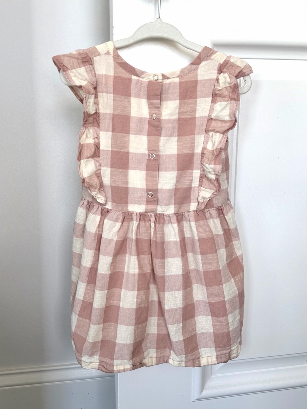 Pehr Pink Check Ruffle Sleeve Dress, size 2T - Picture 2 of 6